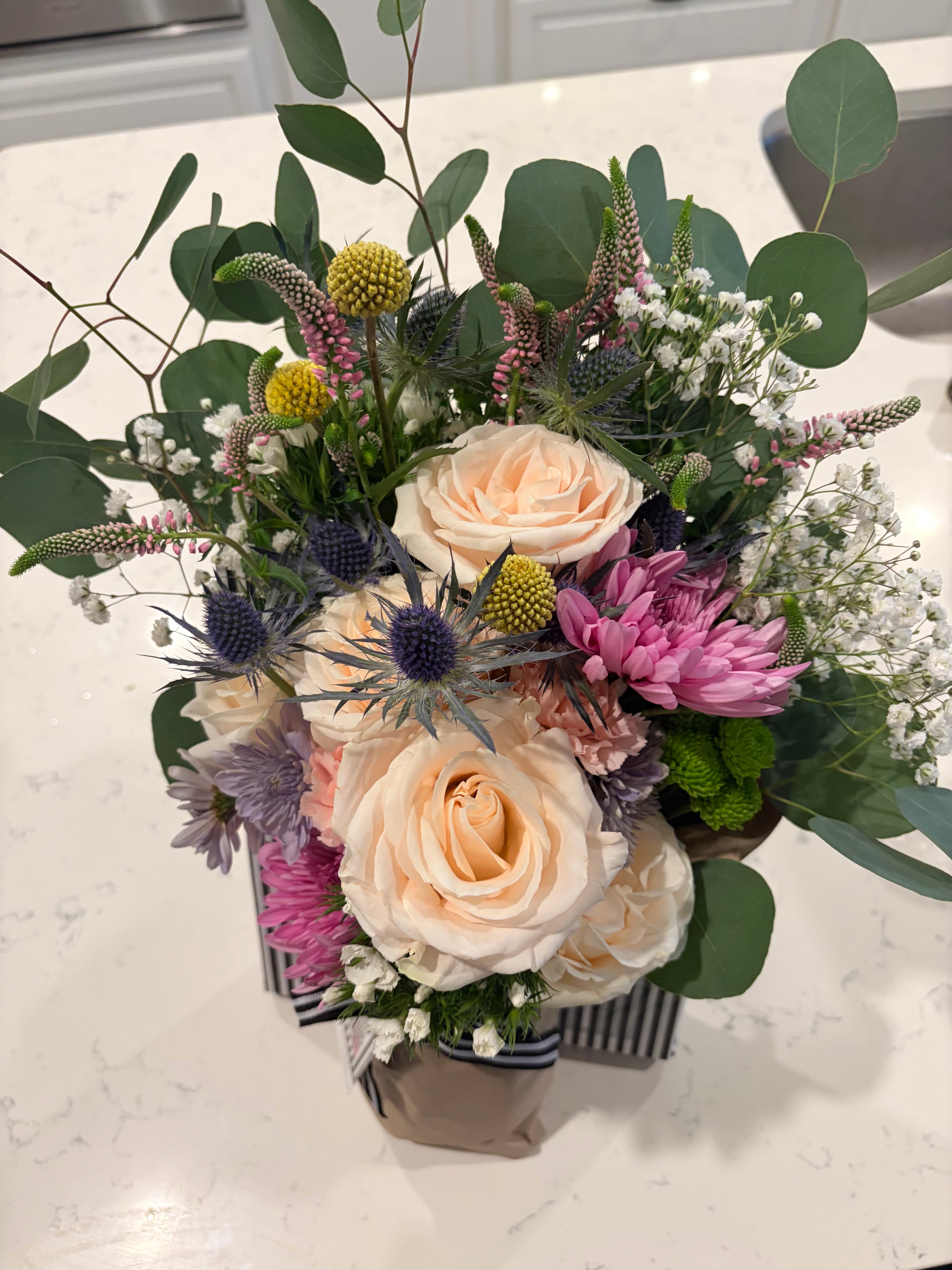 Custom floral arrangement by Wild Bloom