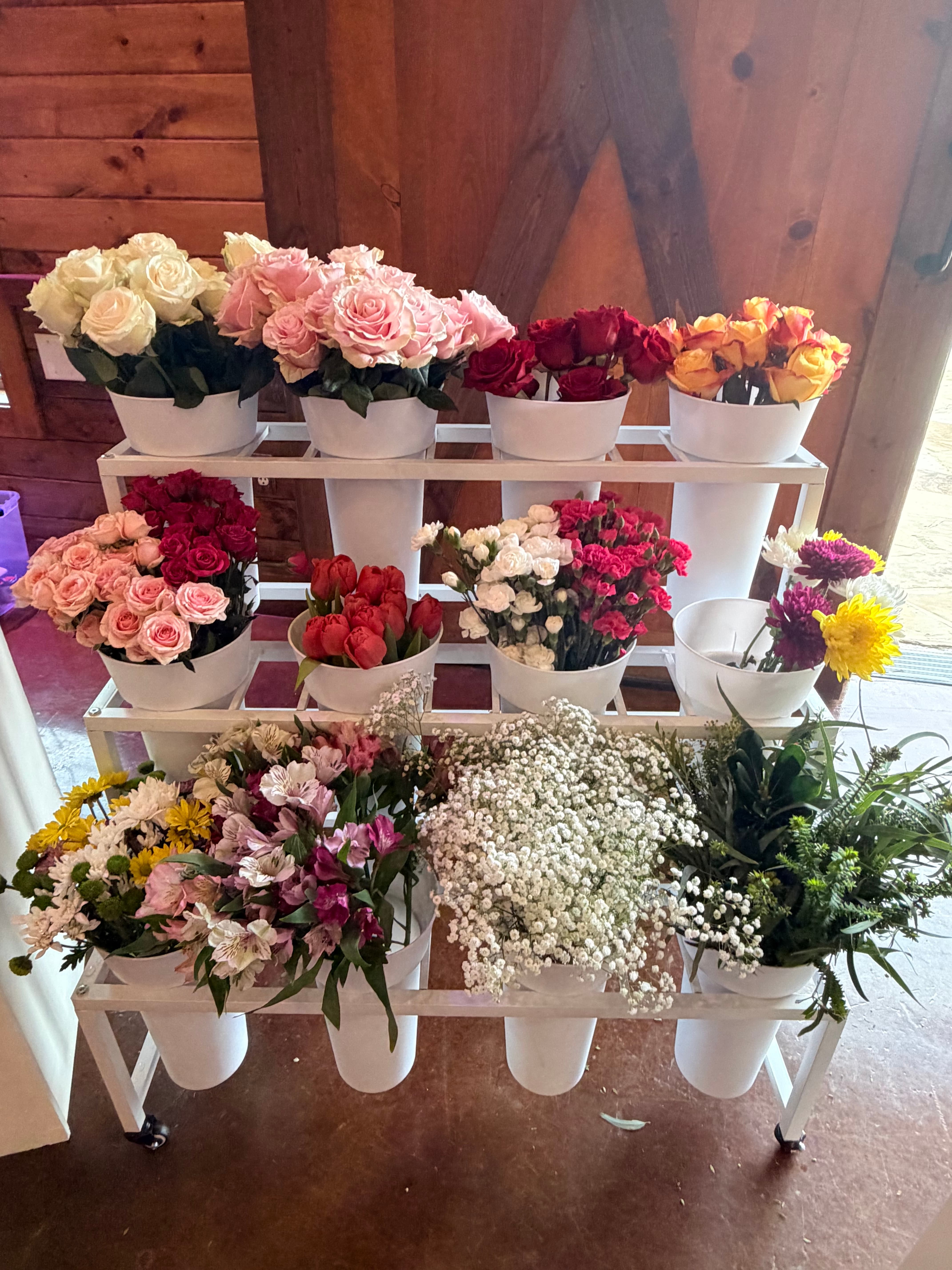 Wild Bloom Galentine's Day flower bar