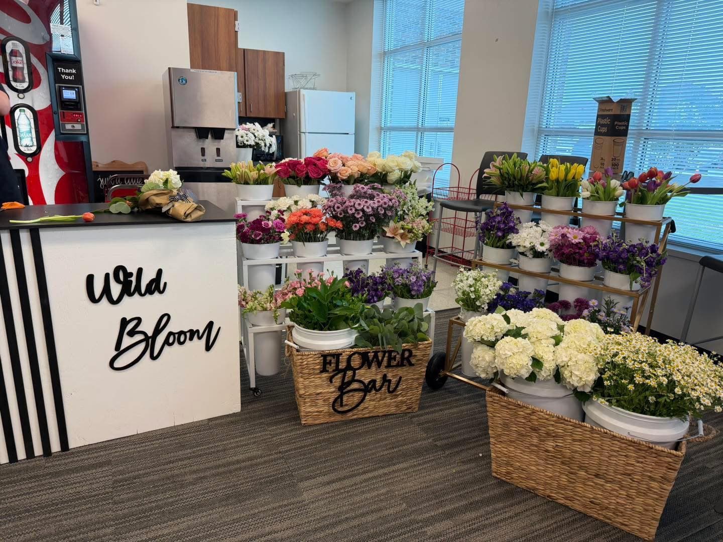 Wild Bloom Teacher Appreciation Week flower bar